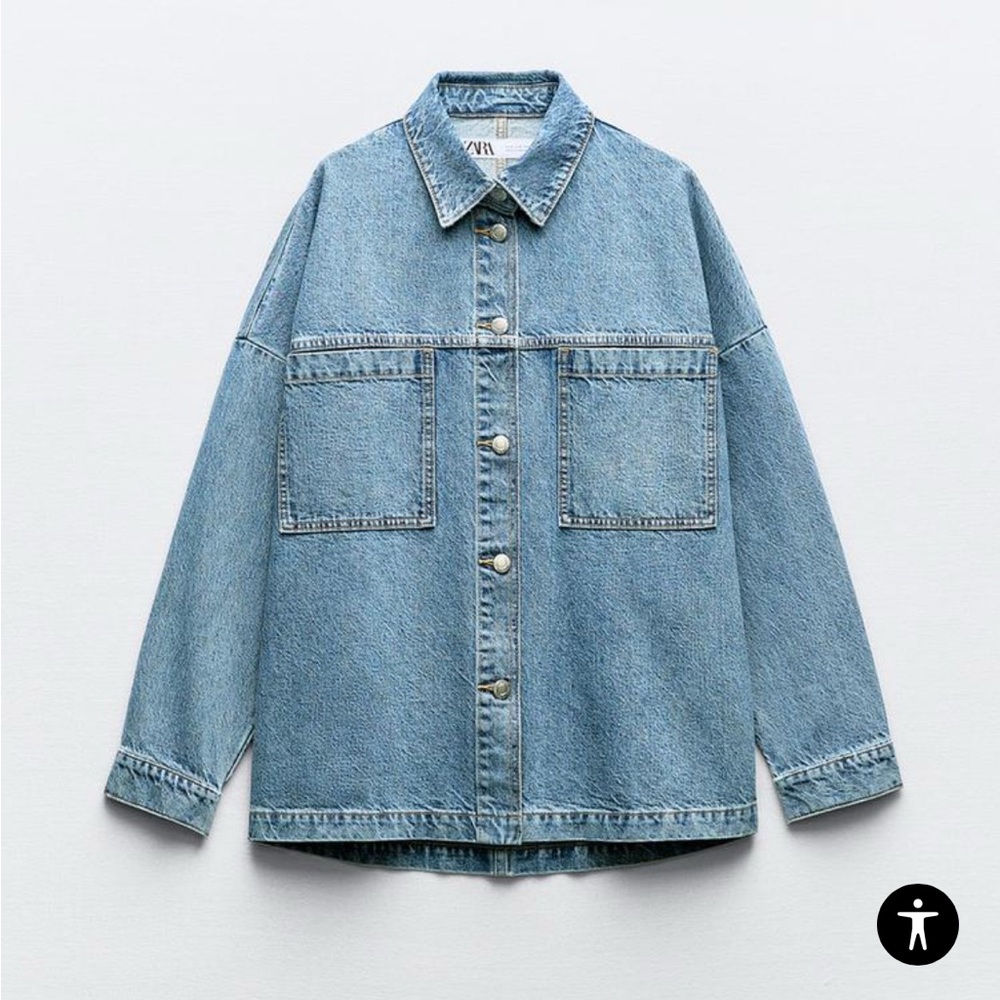 Zara Z1975 PATCH POCKET DENIM JACKET / Size Medium / excellent condition